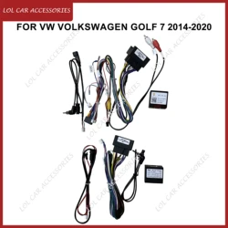 For VW Volkswagen Golf 7 2014-2020 Car Radio GPS MP5 Stereo Android Player Power Cable Canbus Wiring Harness