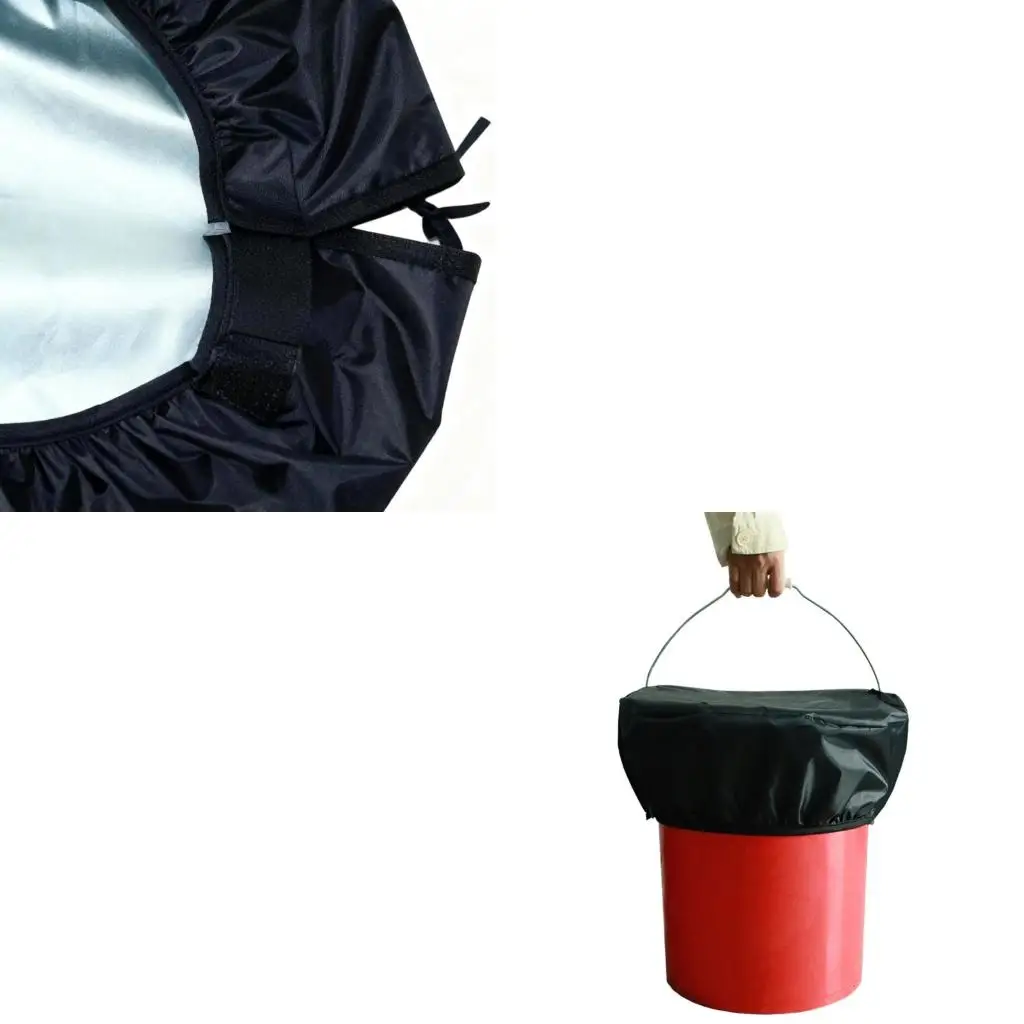 Q39E Waterproof Dustproof Cover For Horse Feed Bucket 210D Oxford Fabric Design Providing Alls Weather Protections Outdoor