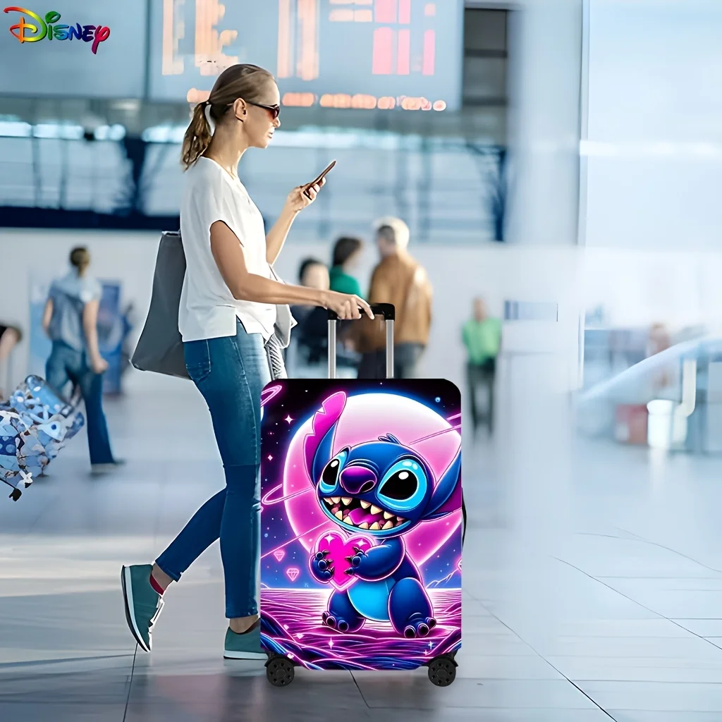 

1 Piece Stitched Cartoon Luggage Cover - Durable Dustproof Luggage Cover with Elastic Fabric Elastic Polyester Cover