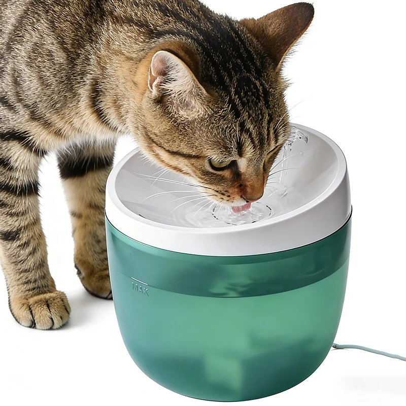 

Автоматический диспенсер для воды для кошек на 3 л с фильтрованным насосом, фонтан для воды для домашних животных, ультра-тихая автоматическая поилка с циркуляционным потоком