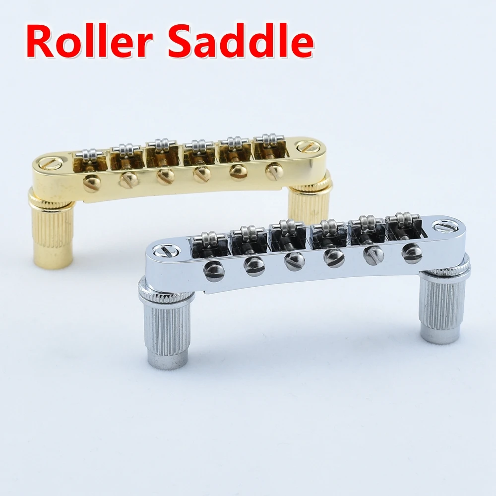 

1 Set G.F Roller Saddle Tune-O-Matic Electric Guitar Bridg - Made In Korea