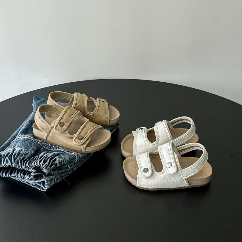 Zapatos Fashion Retro Girls' Shoes 2026summer New Kids Thick Soled Sandals Comfort Non Slip Girls Beach Shoes Sandalias De Mujer