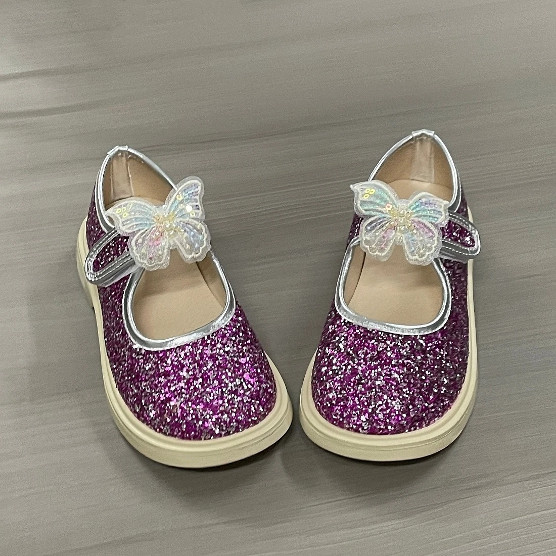Xingliupi Fashion Trend Children's Shoes Butterfly Decoration Daily Wear Outdoor Camping Party Birthday Schoolgirl Princess Shoe
