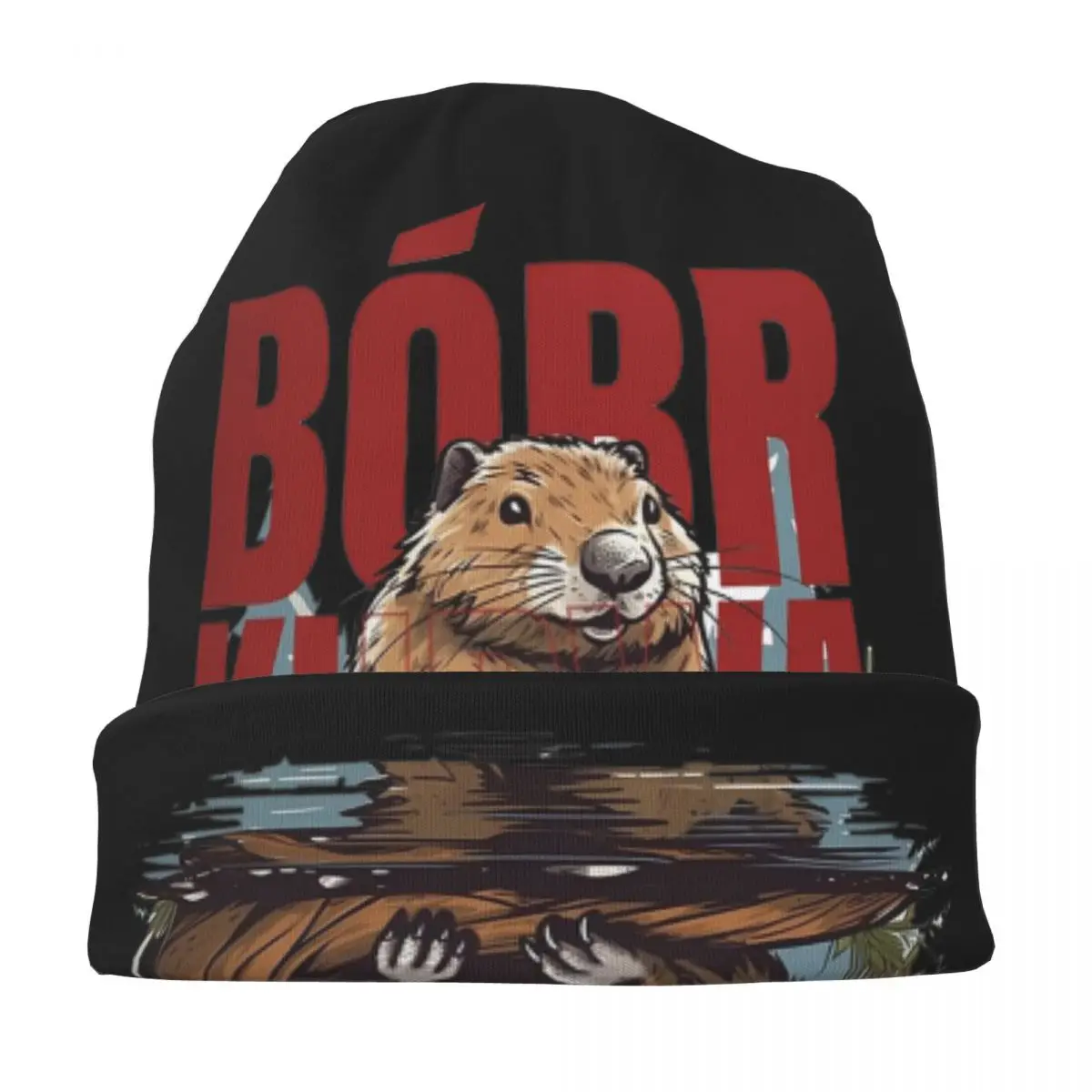 Bobr Kua - Bober، Bobr، Beaver، Boberek قبعة محبوكة دافئة الهيب هوب بونيه قبعة الخريف الشتاء في الهواء الطلق قبعات حريمي الرجال النساء الكبار