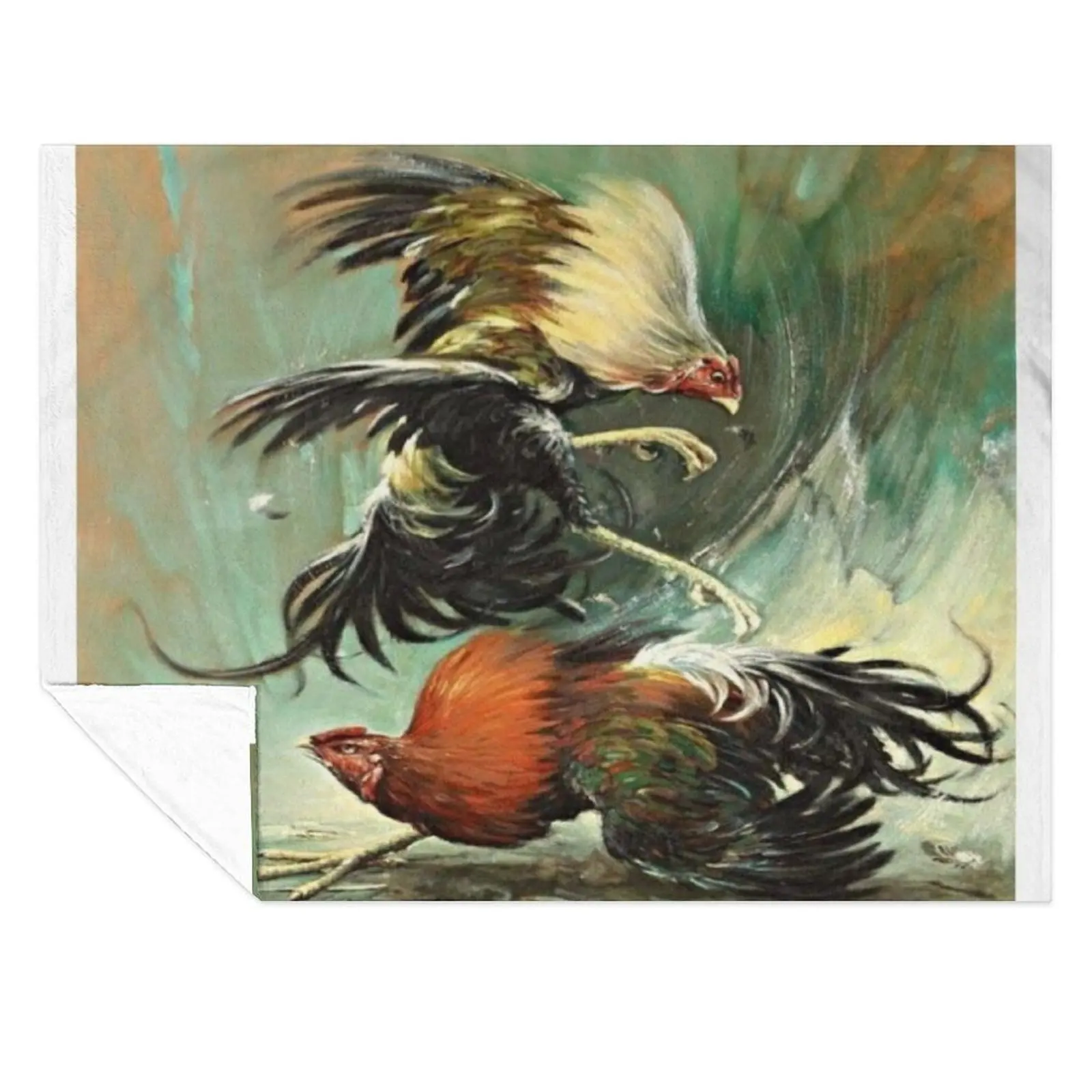 

Pelea de gallos, Rooster fight, cock fight Throw Blanket Flannels Giant Sofa Decorative Sofas Large Blankets