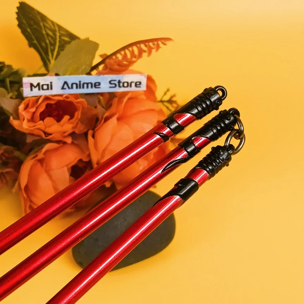 Espada samurái Zenin Maki Katana de Metal de 10 pulgadas, espada Real Jujutsu Kaisen, Katana de hierro, adorno de tres secciones, juguete para regalo afilado