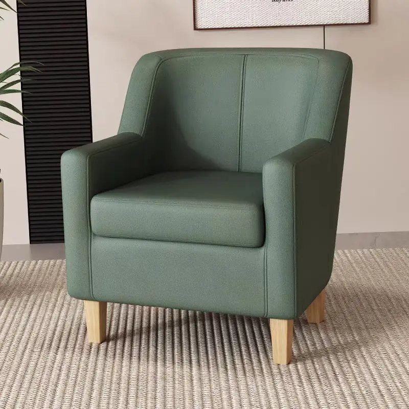 

A Cushioned Armchair Perfect for Living Rooms and Bedrooms, This Comfortable Single-Seat Sofa Chair Features a Sturdy Leg Design