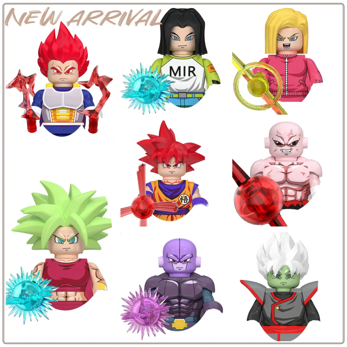 

WM6181 anime character Son Goku Kefla Hitto cartoon character mini building blocks Children adult gift Mobile assembly