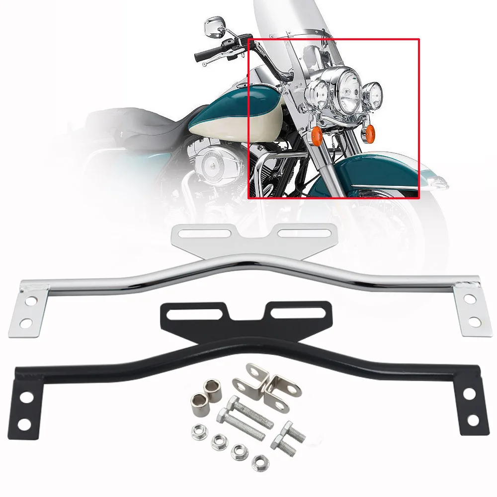 

Universal Motorcycle Fog Light Bracket Moto Headlight Turn Signals Auxiliary Bar Holder For Harley Touring Honda Suzuki Yamaha