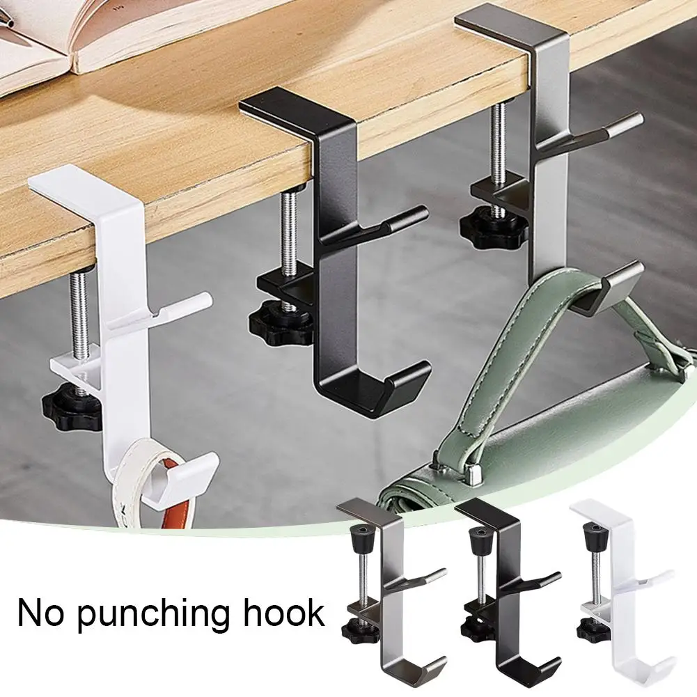 Adjustable Desk Edge Hook Gaming Headset Desk Hanger Hanging Office Punch-free Backpack Storage Home Hook Organizer Holder M2g1