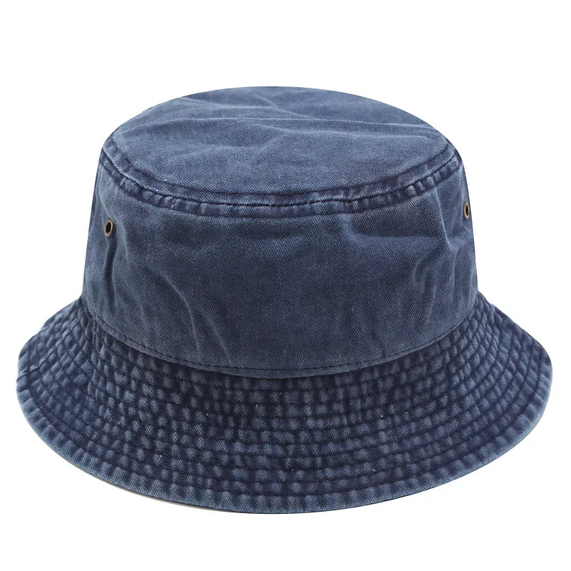 2022 New Fisherman Hat Vintage Denim Bucket Hats Outdoor Men Women Washed Cotton Panama Hat Fashion Hip Hop Gorros Bob Hat