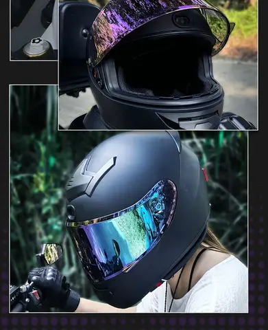 AI Smart Full-Face Motorcycle Helmet with Integrated Camera, Bluetooth, and Anti-Fog System