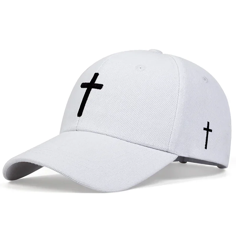 Unisex Cross Embroidery Baseball Caps Outdoor Adjustable Spring and Autumn Casual Sunscreen Hat image 3