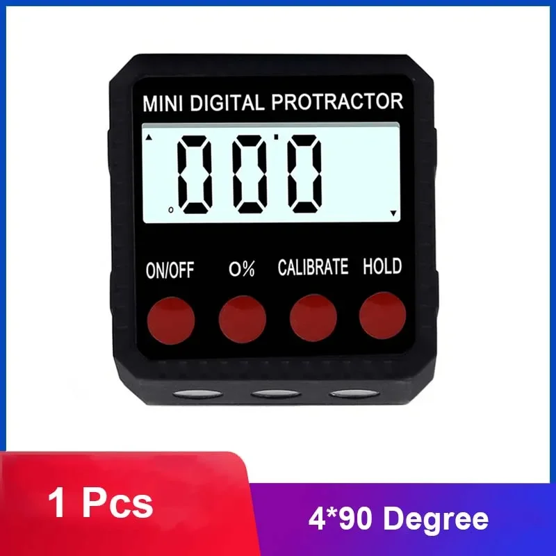 

4*90 Degree Mini Digital Inclinometer Level Electronic Protractor Angle Ruler Level Meter With Magnetic Base Measurement Tools