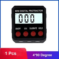 4*90 Degree Mini Digital Inclinometer Level Electronic Protractor Angle Ruler Level Meter With Magnetic Base Measurement Tools