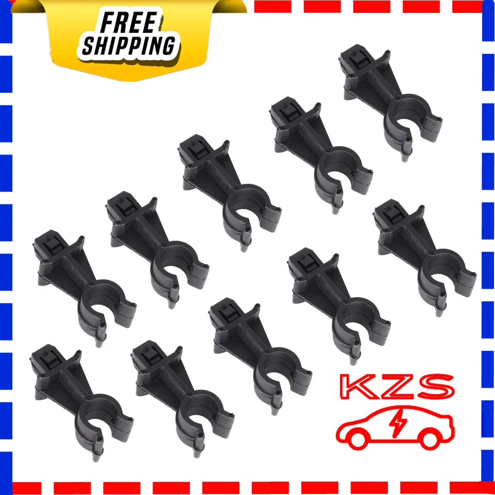 

10 pcs 65722-EB300 Hood Rod Clips For Nissan Navara D40 Pathfinder R51 For Nissan Qashqai J10 Hood Bonnet Support Rod Clamp Clip