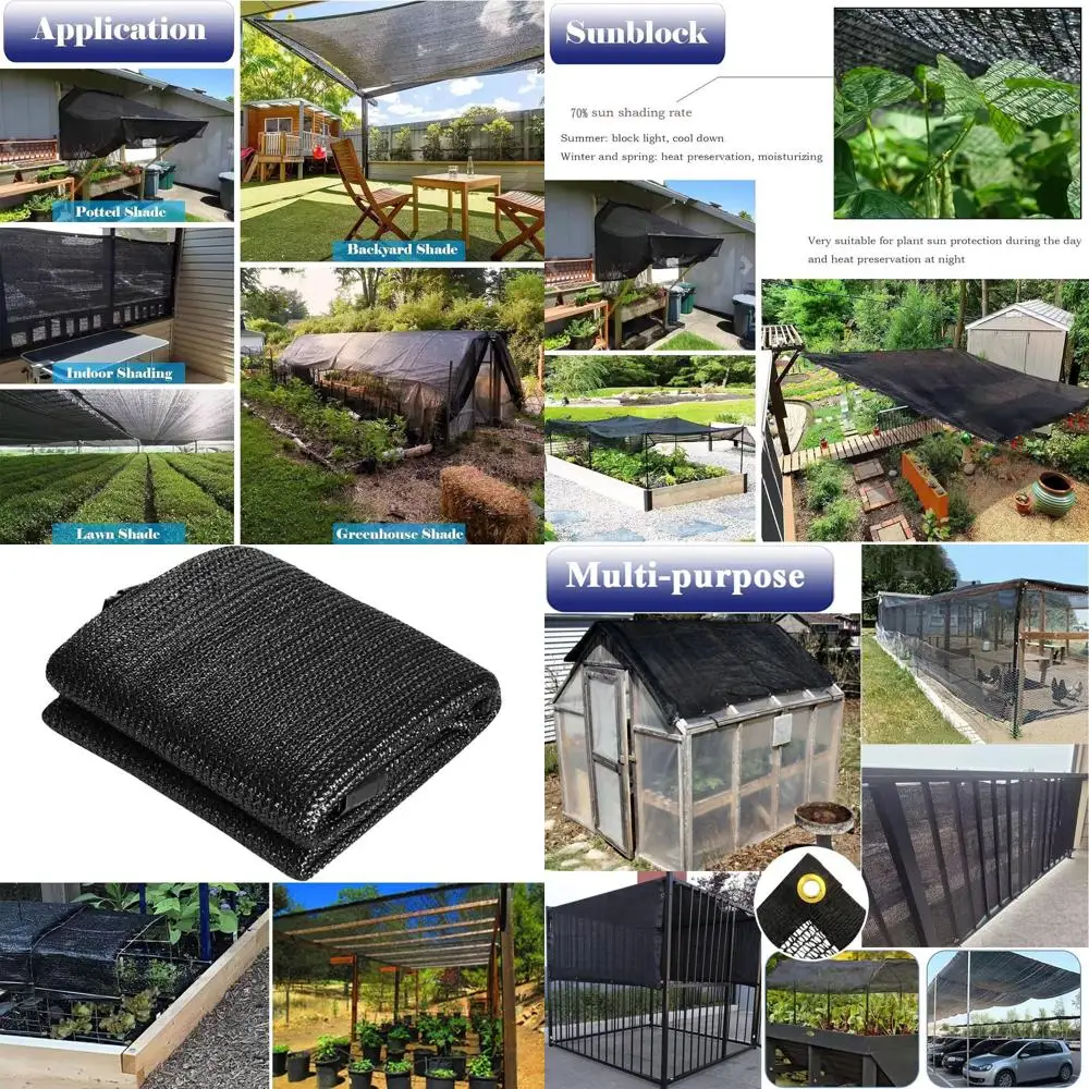 

70-90% ткань для тента для сада, ткань для козырька от солнца 12x24 футов, термозащитный сетчатый брезент с втулками для покрытия растений, теплицы, V