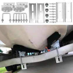 Boat Bunk Brackets 4X Boat Trailer Bunks 8 Inch Galvanized Swivel Top Bunk Bracket Kit Boat Trailer Accessories And Parts