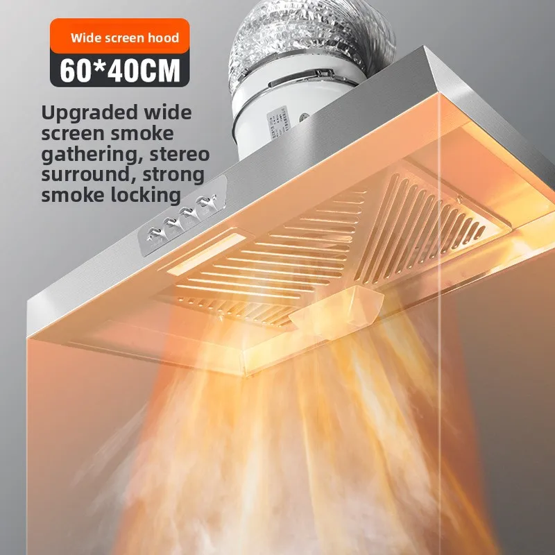 Powerful Diagonal Flow Booster Button Range Hood Ventilation Fan Customizable OEM Household Kitchen Exhaust Fan for Rental