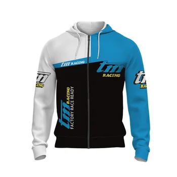 2023, jesienno-zimowy druk 3D TM Racing Off road Enthusiast Challenge Zipper Pullover Outdoor Rally Adventure Odzież