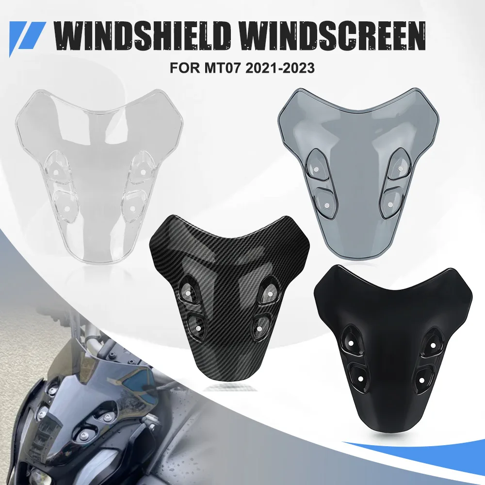 

FOR YAMAHA MT-07 MT 07 MT07 2021-2023 2022 Motorcycle Windshield Windscreen Aluminum Wind Shield Deflector Fairing Cover Parts