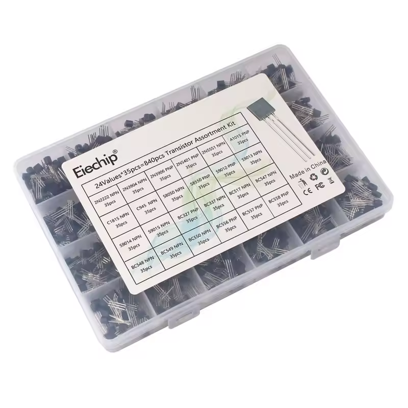 200-900PCS TO-92 Transistor Kit assortment box BC547 BC327 BC337 2N2222 3904 3906 C945 PNP/NPN transistors set electronics Kit - Image 3