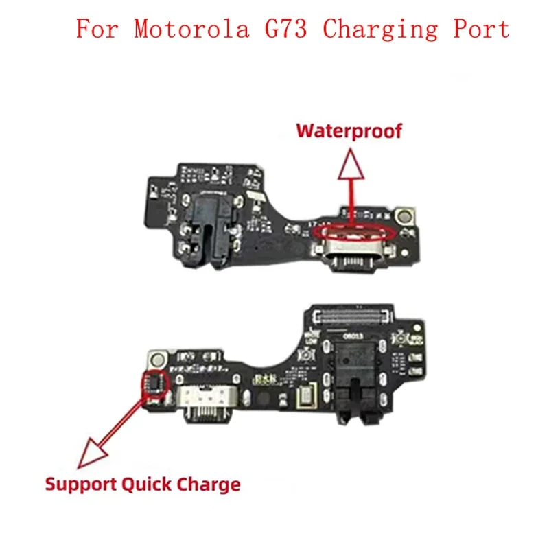 

USB-коннектор для зарядки платы гибкий кабель для Motorola Moto G73 зарядный порт запасные части