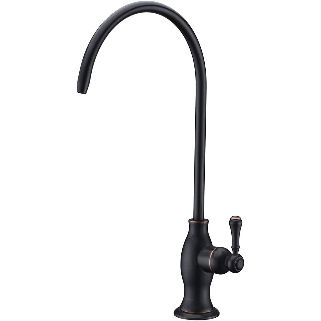 

Stainless Steel Drinking Water Faucet for Under Sink RO Systems, Oil Rubbed Bronze Non-Air Gap Faucet with 360° Rotation