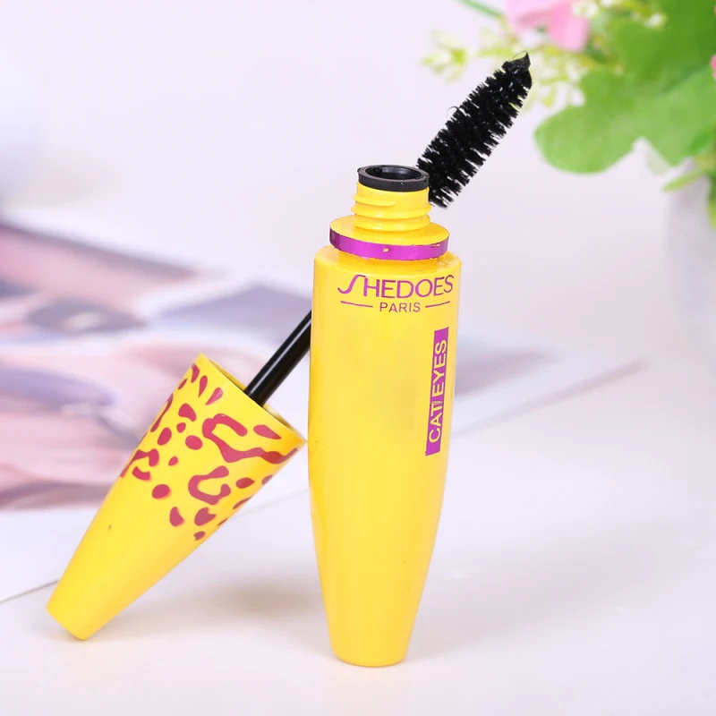 Thick Curling Mascara Yellow Tube Black Long Lasting Waterproof Eyelash Extension Cream Professional Eye Makeup Cosmetics TSLM1