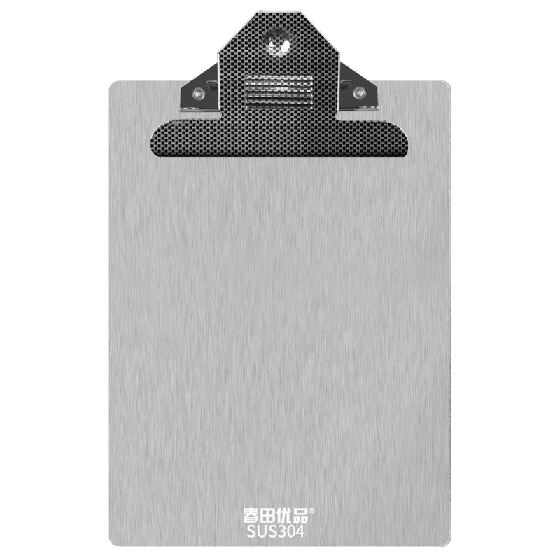 Stainless Steel File Plate Metal Folder Menu Writing Clip Board Clipboard Storage Box Paper Holder Office A4 File Orgnizer