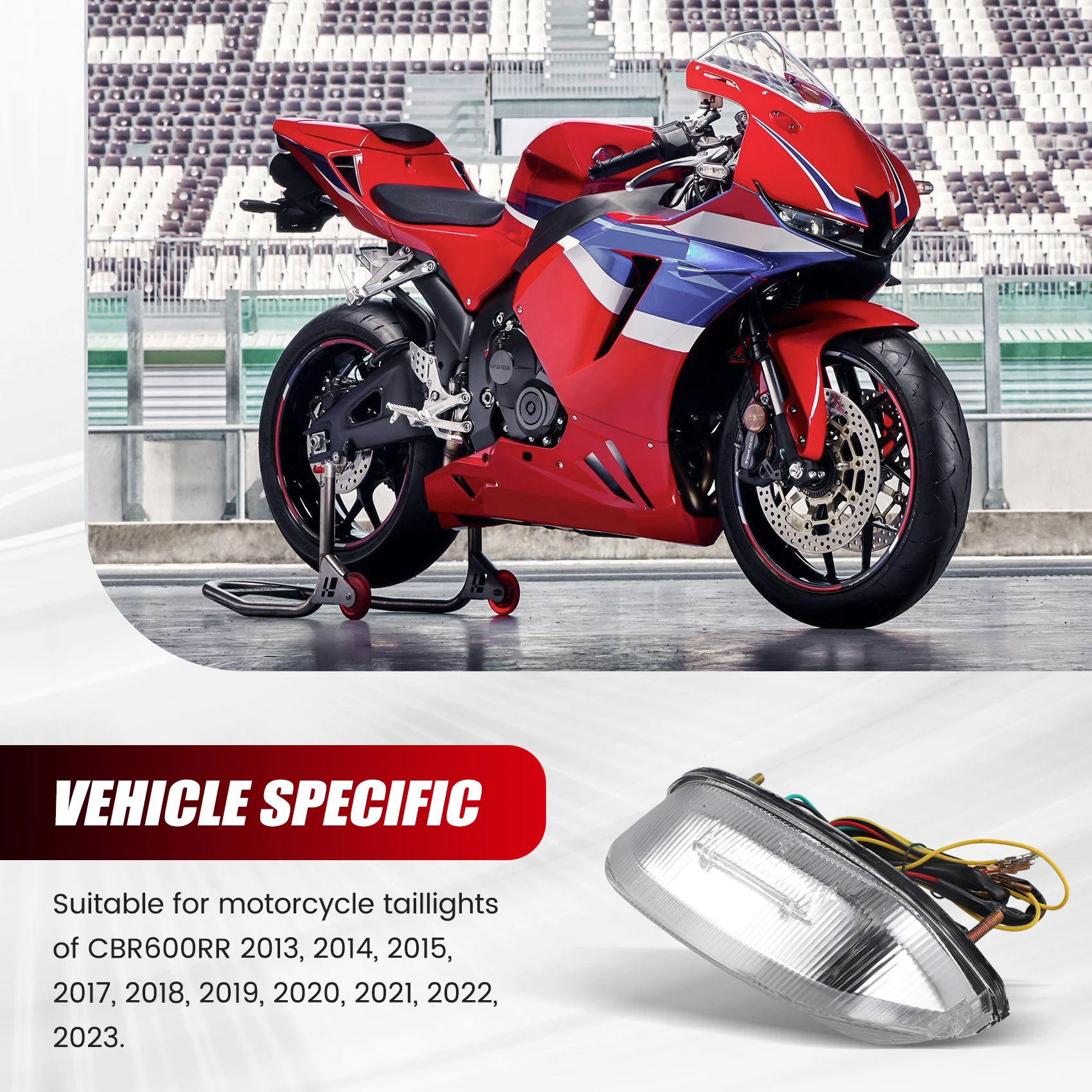 

NEW-Rear Tail Light Brake Turn Signals Integrated LED Light For Honda CBR600RR 2013-2023 Accessories