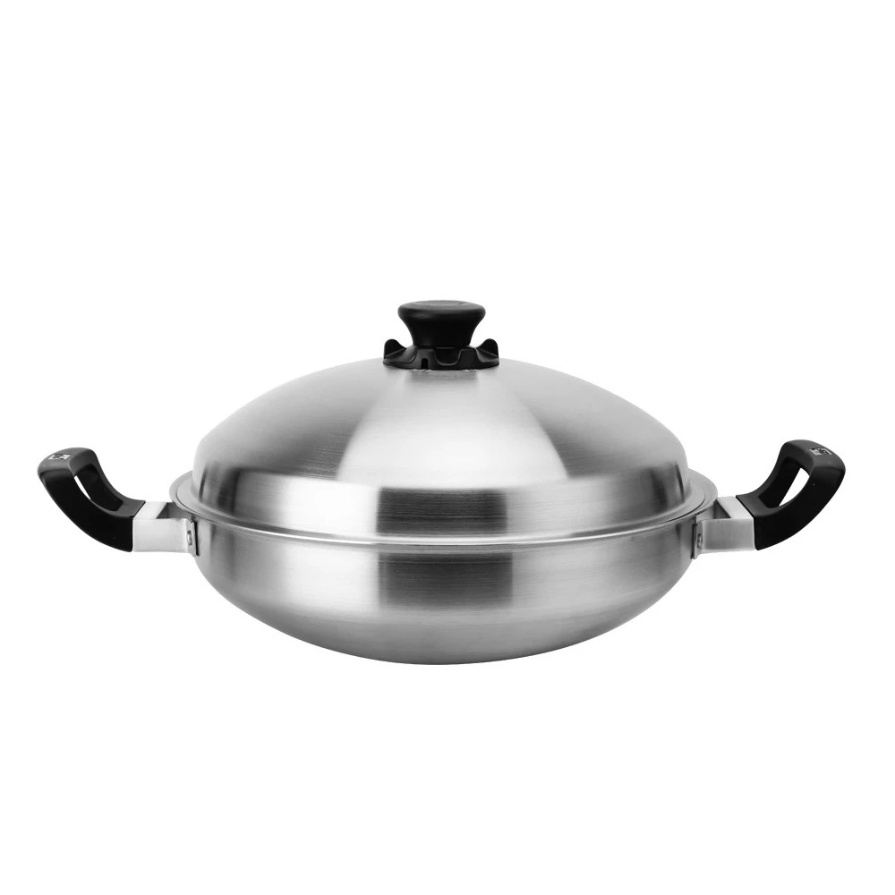 

Fine pressure, multi-layer steel wok, steaming pan, adjustable pressure, waterless cooking pan