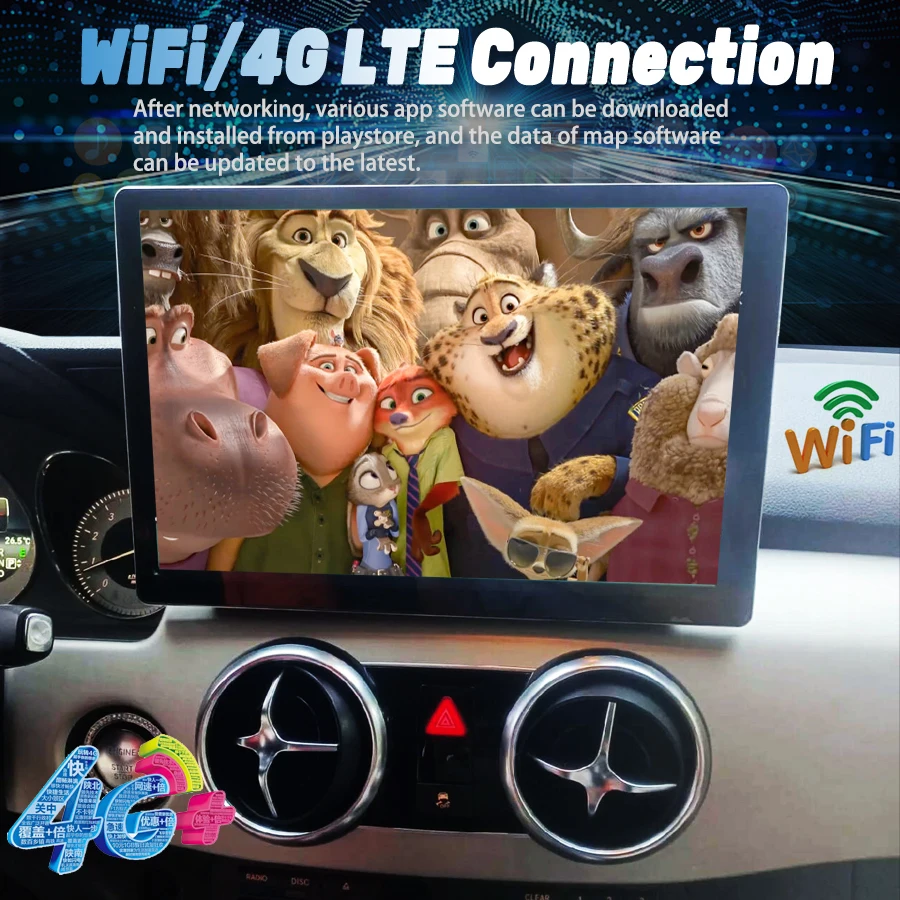 カーマルチメディアプレーヤー,13.3インチ,ベンツ,Android 14,CarPlay,自動,GPS,ステレオ,ベンツ,glk, glk200, glk260, glk300, glk350,x204