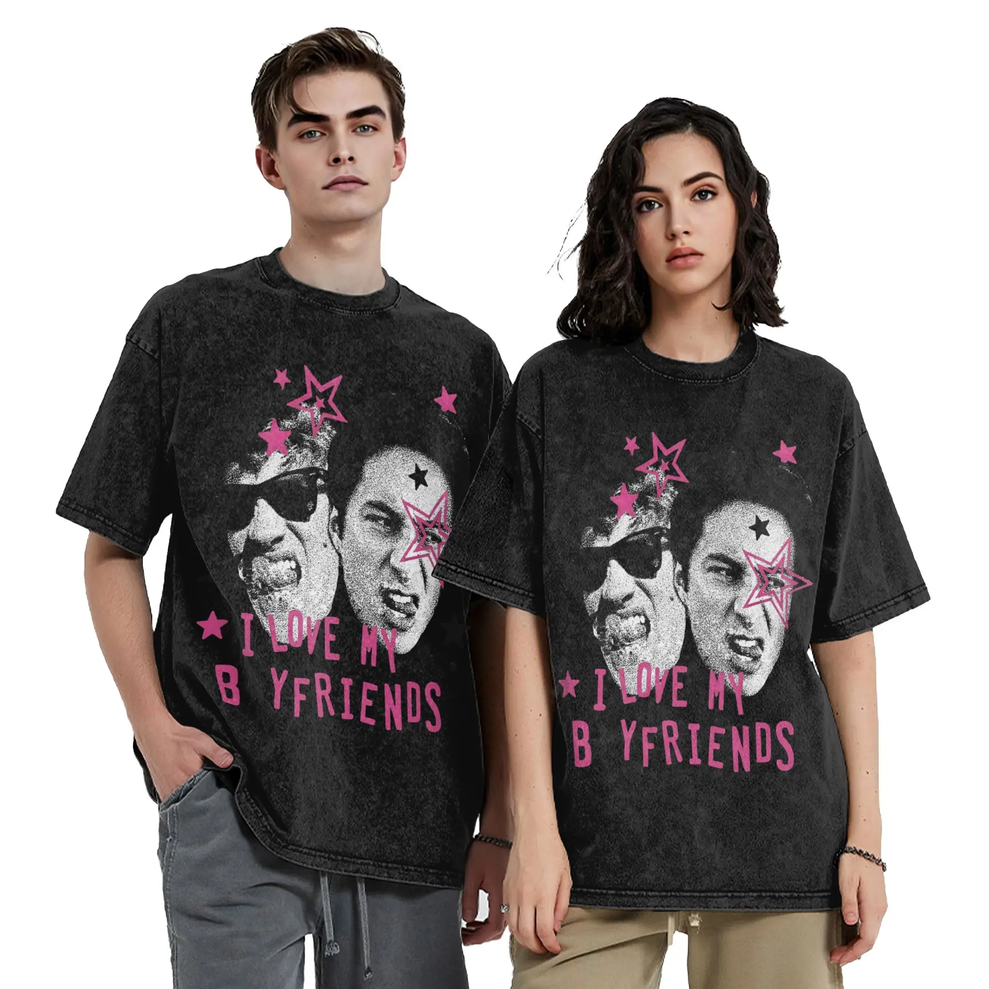 Washed T Shirts Heated Rivalry I Love My Boyfriend Shane Hollander And Ilya Rozanov Hip Hop T-Shirts Streetwear Cotton Tees Men