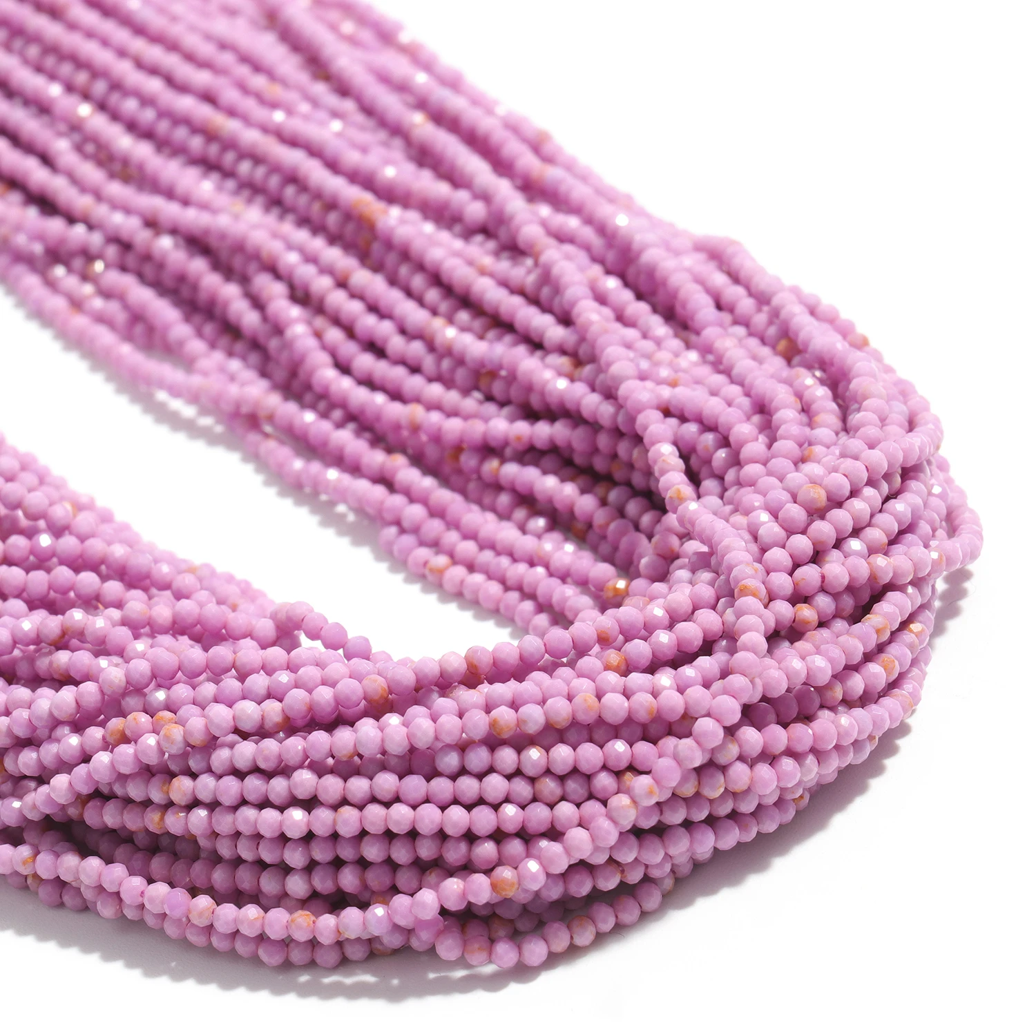 Großhandel Facettierte 2 3 4mm Naturstein Lila Mica Perlen Runde Kleine Lose Perlen für Schmuckherstellung DIY Armbänder Halsketten – Detail 2