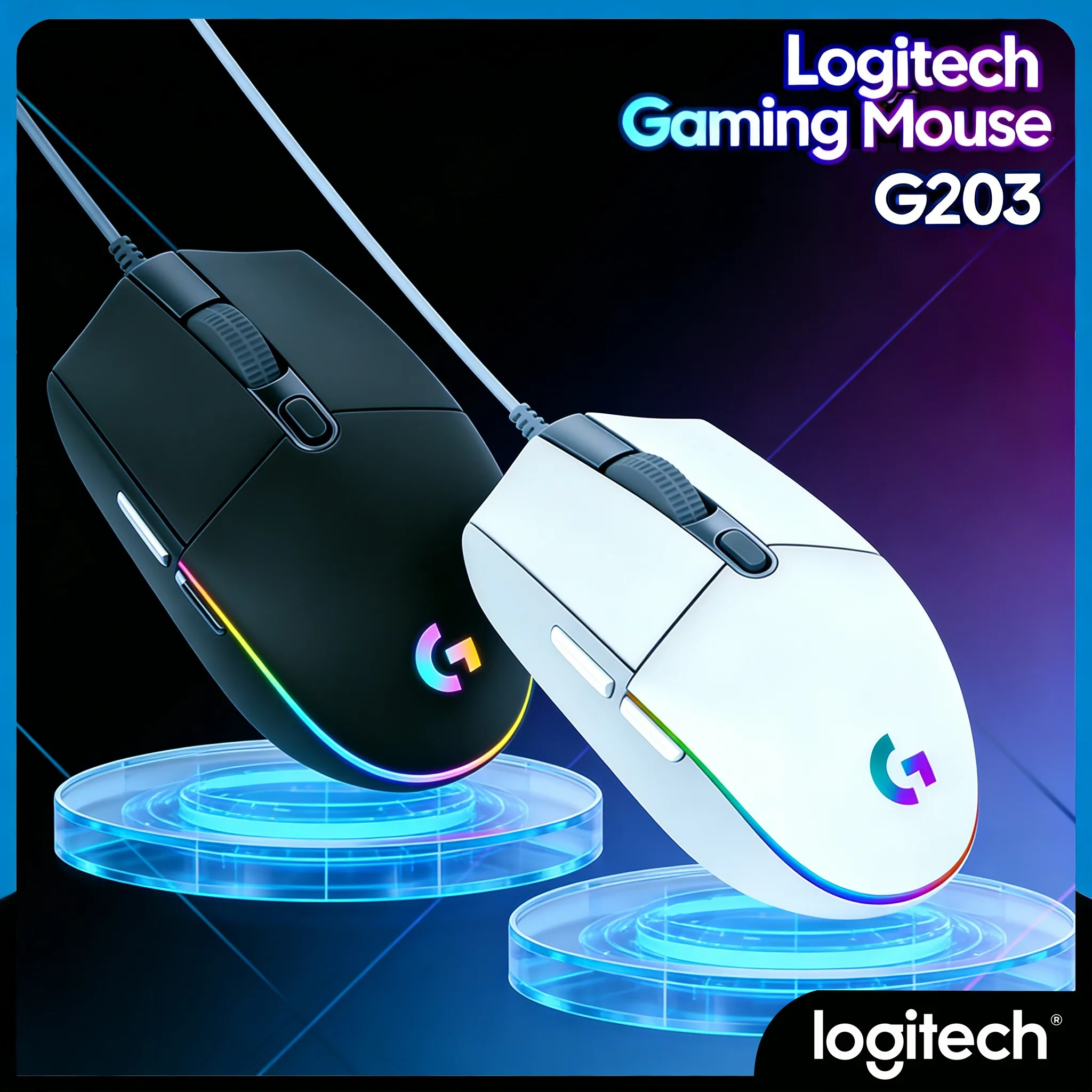 

Logitech G203: Комфорт, который держится всю ночь во время игр