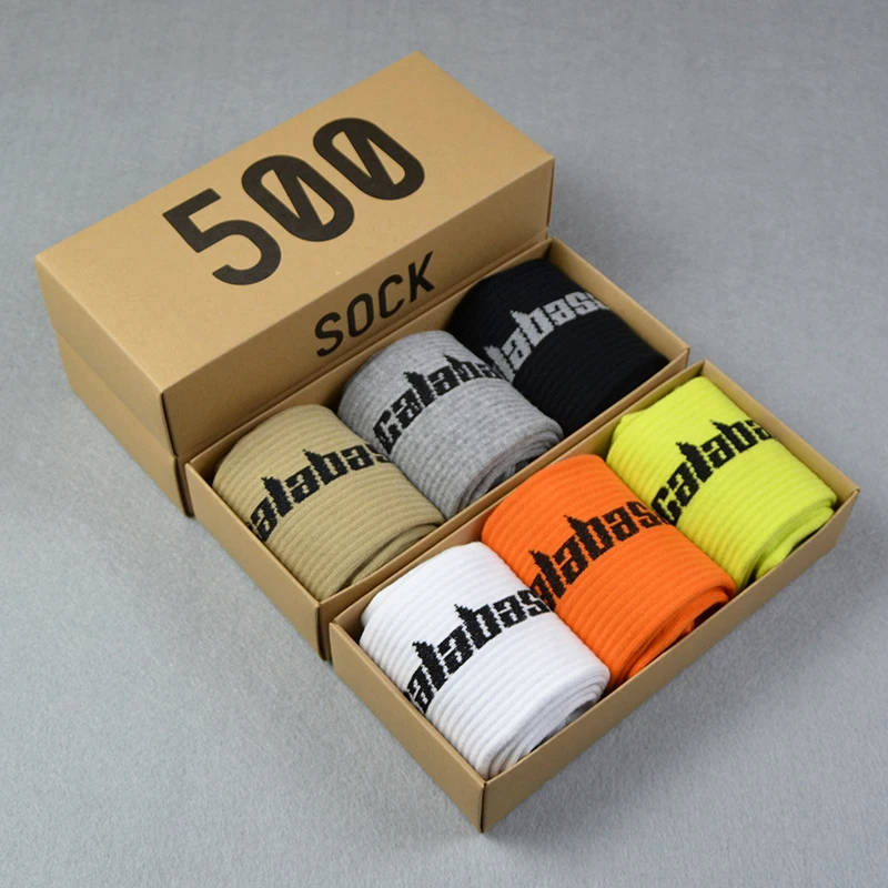 Socks Men's 3Pairs /Box Size US 6-9 Cotton Socks Free Shipping Items for Men Gift Black/White/Gray Socks Middle Tube