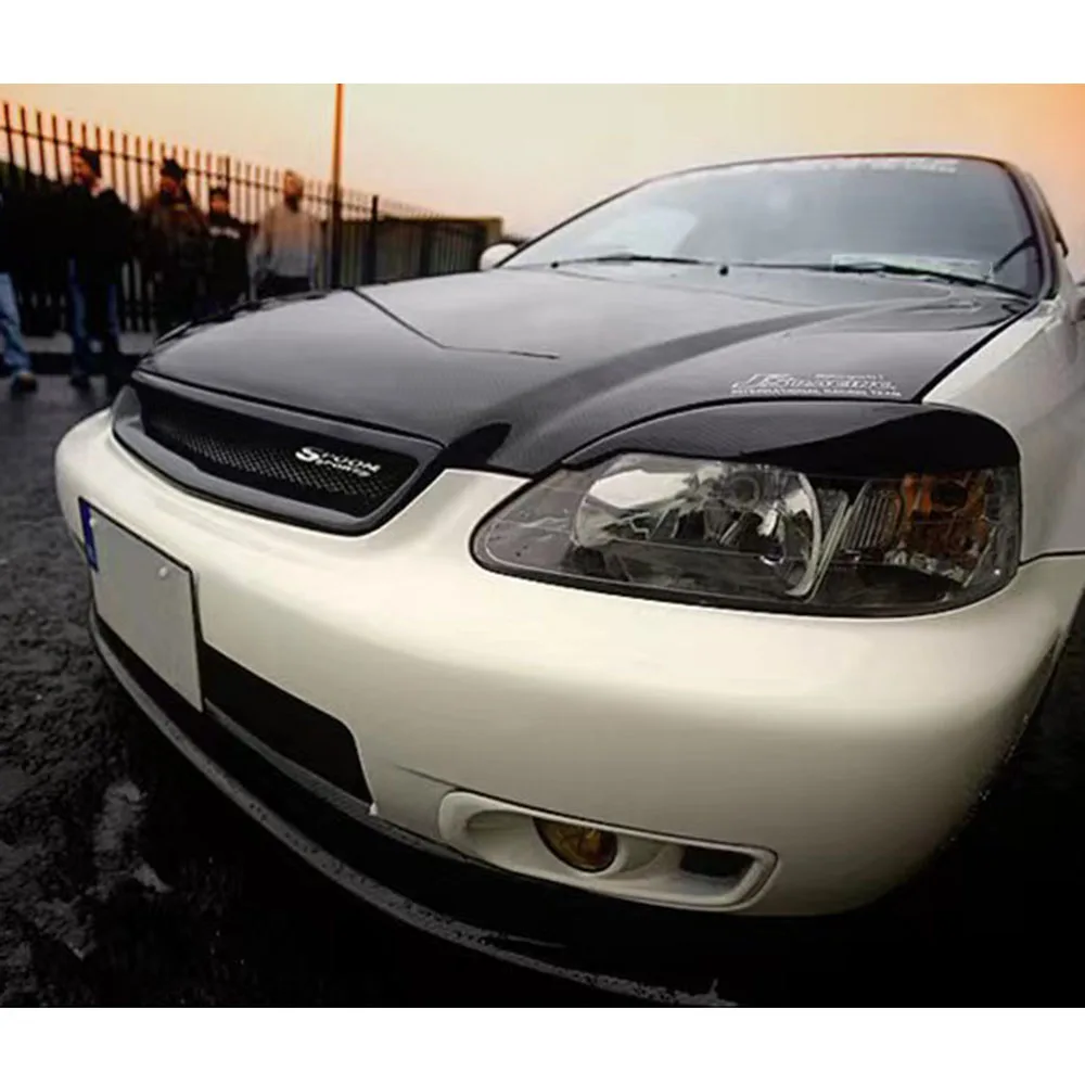 Carbon Fiber Fibre Front Engine Bonnet Hood For Honda Civic Ek vti 1996 1997 1998 1999 2000,The True Factory Fitment