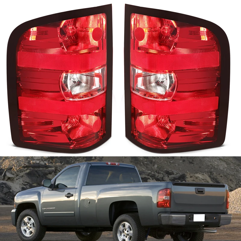 Tail Light For Chevy Silverado 2007-2013 Rear Turn Signal Light Stop Brake Lamp Reversing Lamp HalogenTaillamp