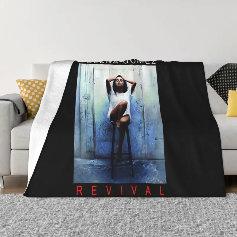 Selena Gomez 2016 Revival Tour Band Concert Blanket Thick Sofa Bed Coral Fleece Faux Fur Mink Home Decotation