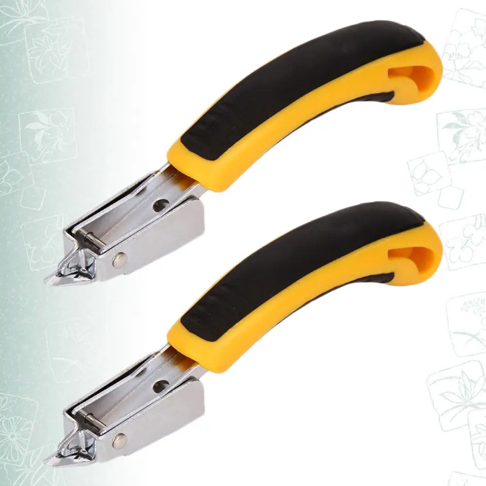 

Набор из 2-х портативных легких инструментов для удаления скоб с пластиковой ручкой, многофункциональный, для офиса и школы, ручной инструмент для выдергивания гвоздей