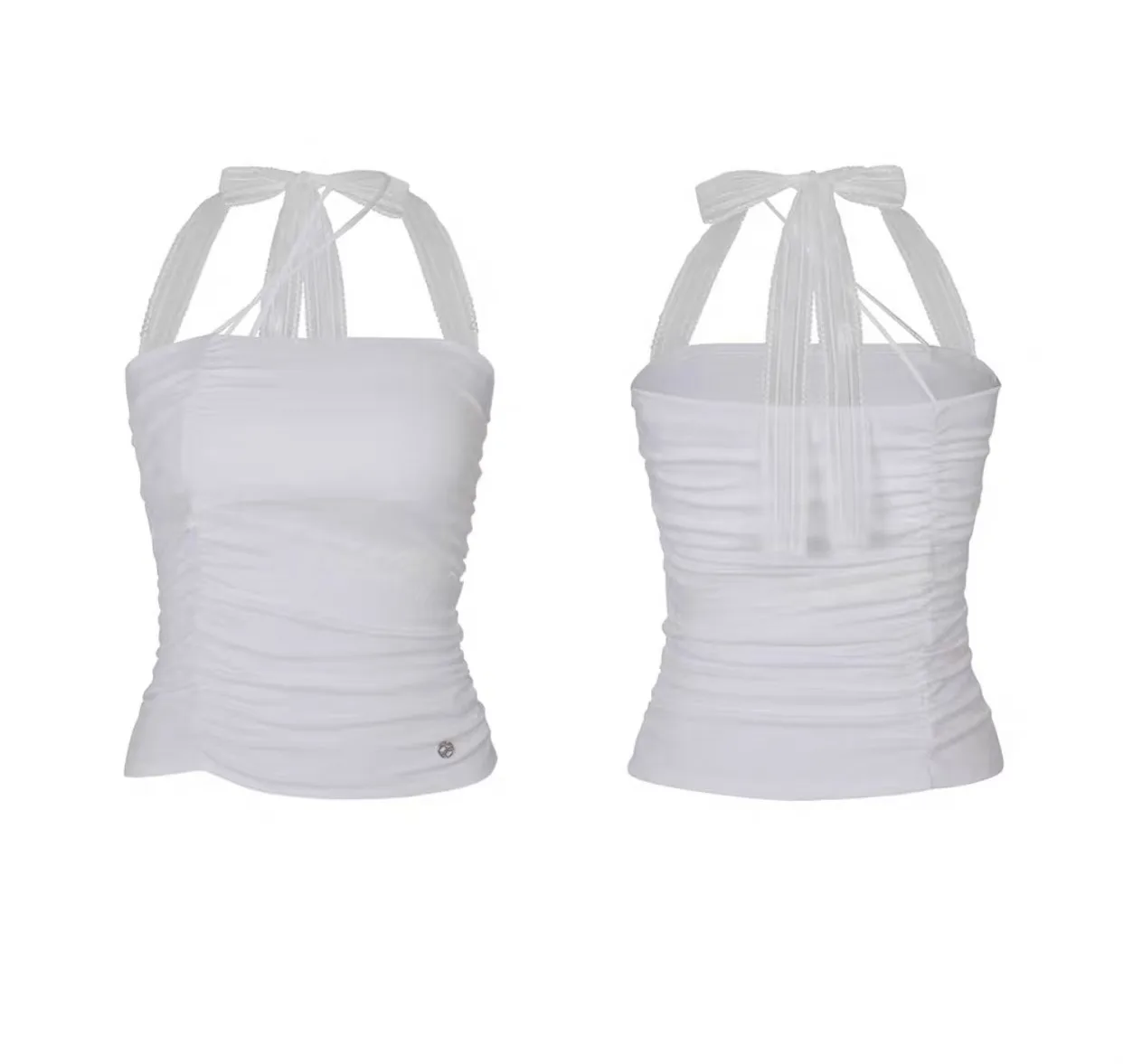 

Zhang ng Women's Lace Trim Csole Tank Top Ne Hanging Design Slim Fit Inner Wear ort Sle Cotton Sweet Sle