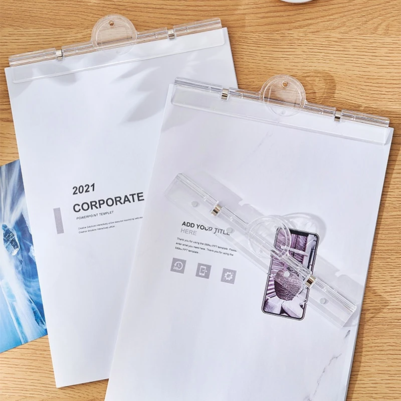 1 Buah Klip Transparan Folder Alat Tulis Folder Kertas Klip Buku Papan Tulis File A4 Klip Magnetik Papan Putih Tidak Mudah Jatuh