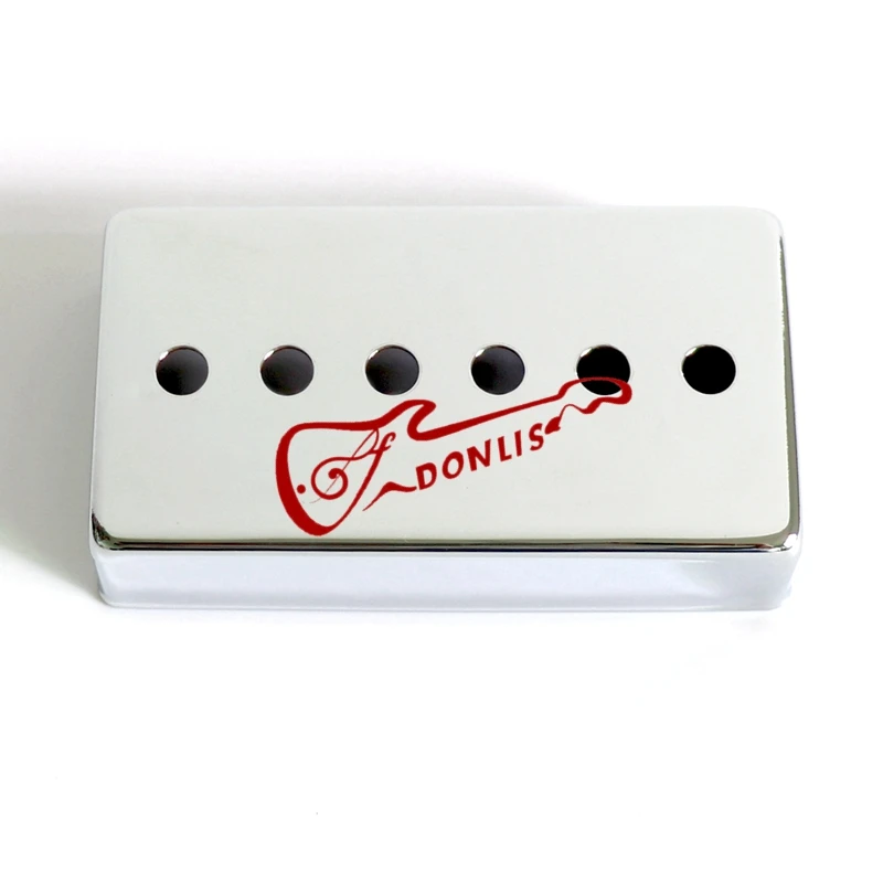 Donlis Brass P90 Humbucker Size LP Guitar Pickup Cover With 50/52mm centered 6 holes in Chrome Nickel Color