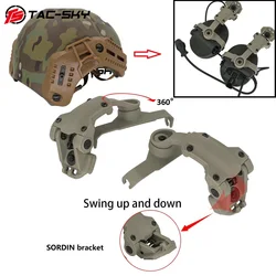 Adaptador de riel para casco táctico TS TAC-SKY, soporte para casco Mlok Compatible con auriculares tácticos Airsoft MSA SORDIN