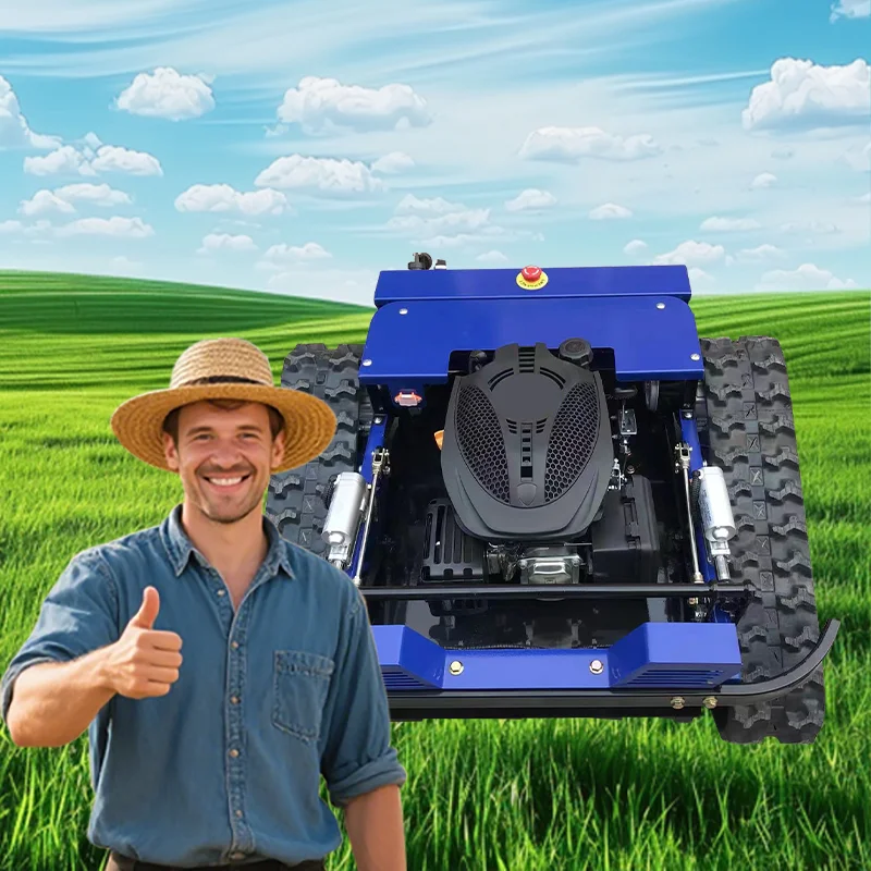 Brand New Hot Selling High Quality 4 Stroke Professional Slope 60 Degree Intelligent Remote Control Lawn Mower for Agriculture