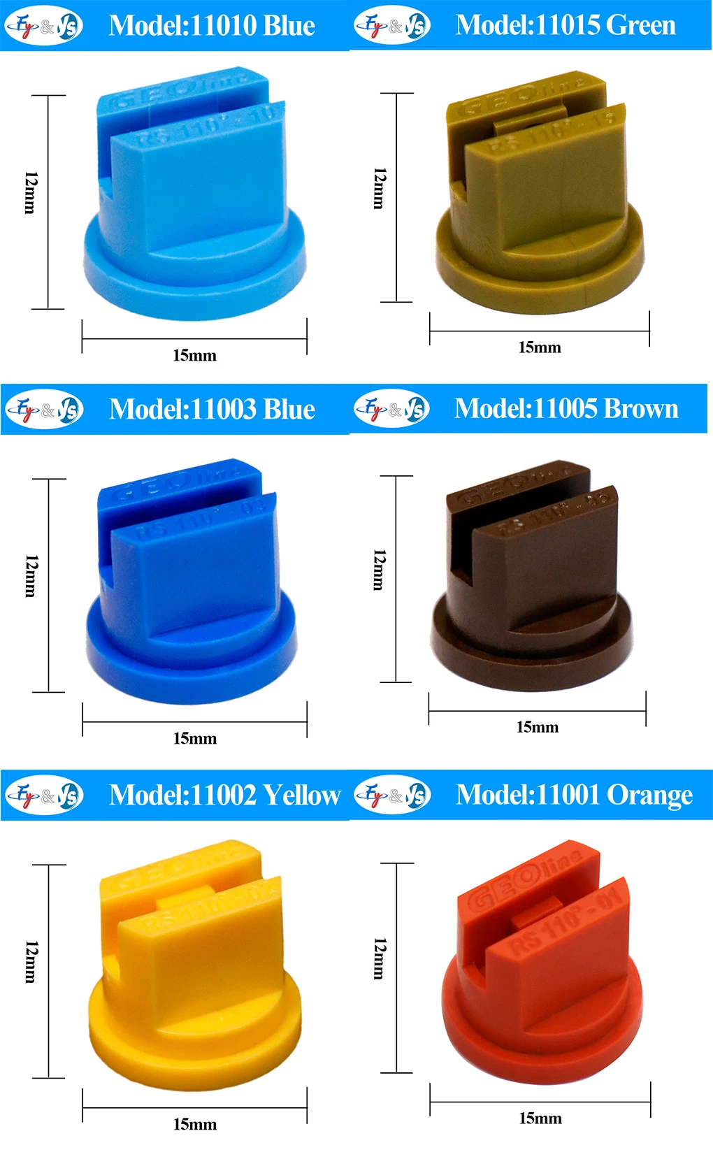 Premium Plastic High Pressure Flat Fan Atomizing Nozzle, Imported Design for Agricultural Farm Plant Protection