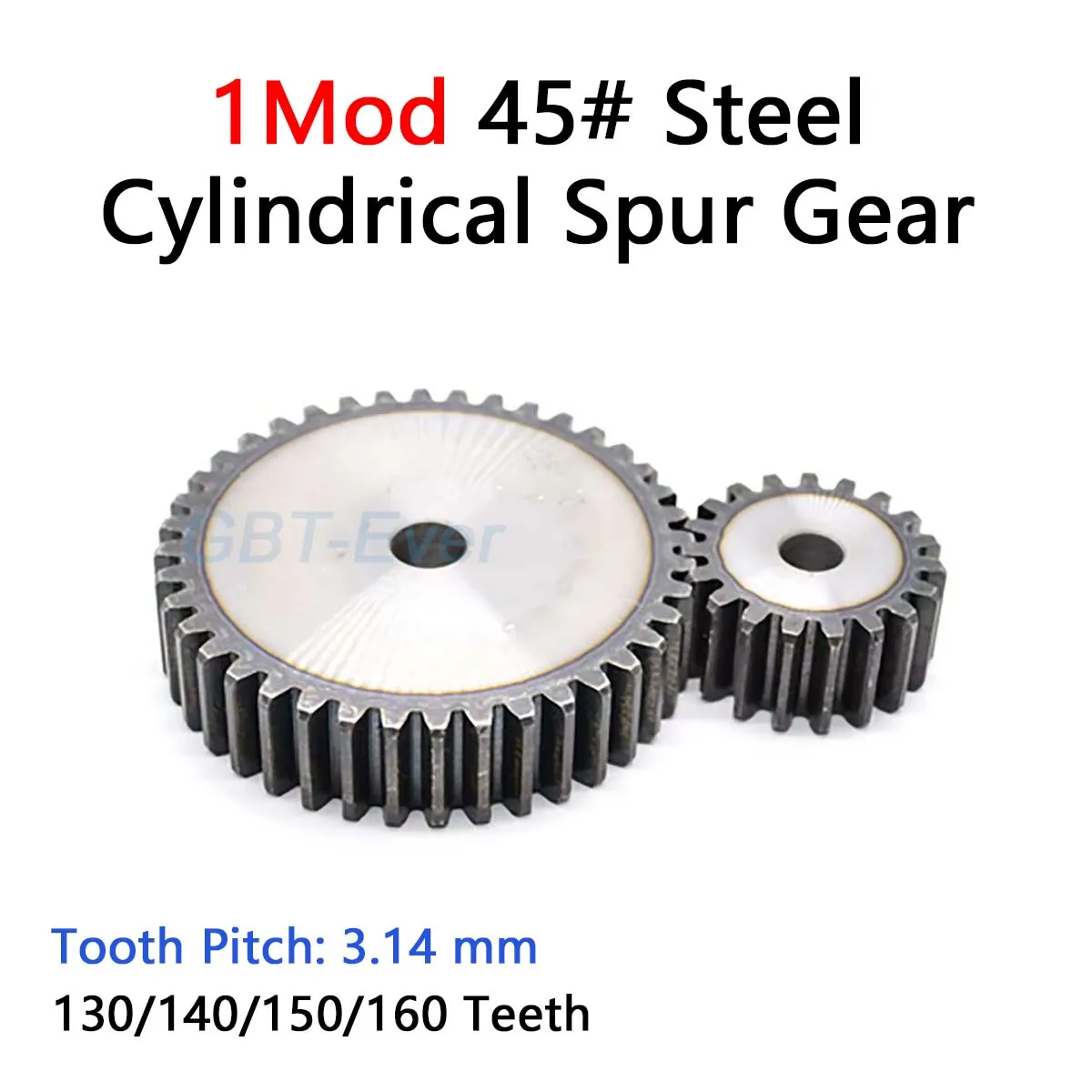 

1Pcs 1Mod Cylindrical Spur Gear 130-160T Tooth 45# Steel Transmission Gear 1M 130/140/150/160 Teeth Metal Gear Pinion