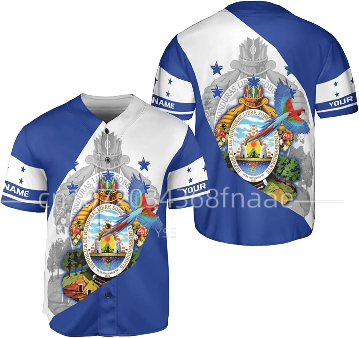 Camisa de beisebol masculina bandeira do honduras personalizado seu nome camisa de beisebol 3d impresso camisa masculina camisas casuais hip hop topos