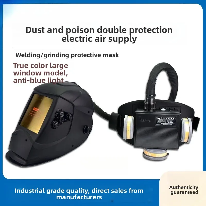 Air supply mask, respirator, anti-virus air purification, automatic variable light welding, mask spray 10 hours battery life